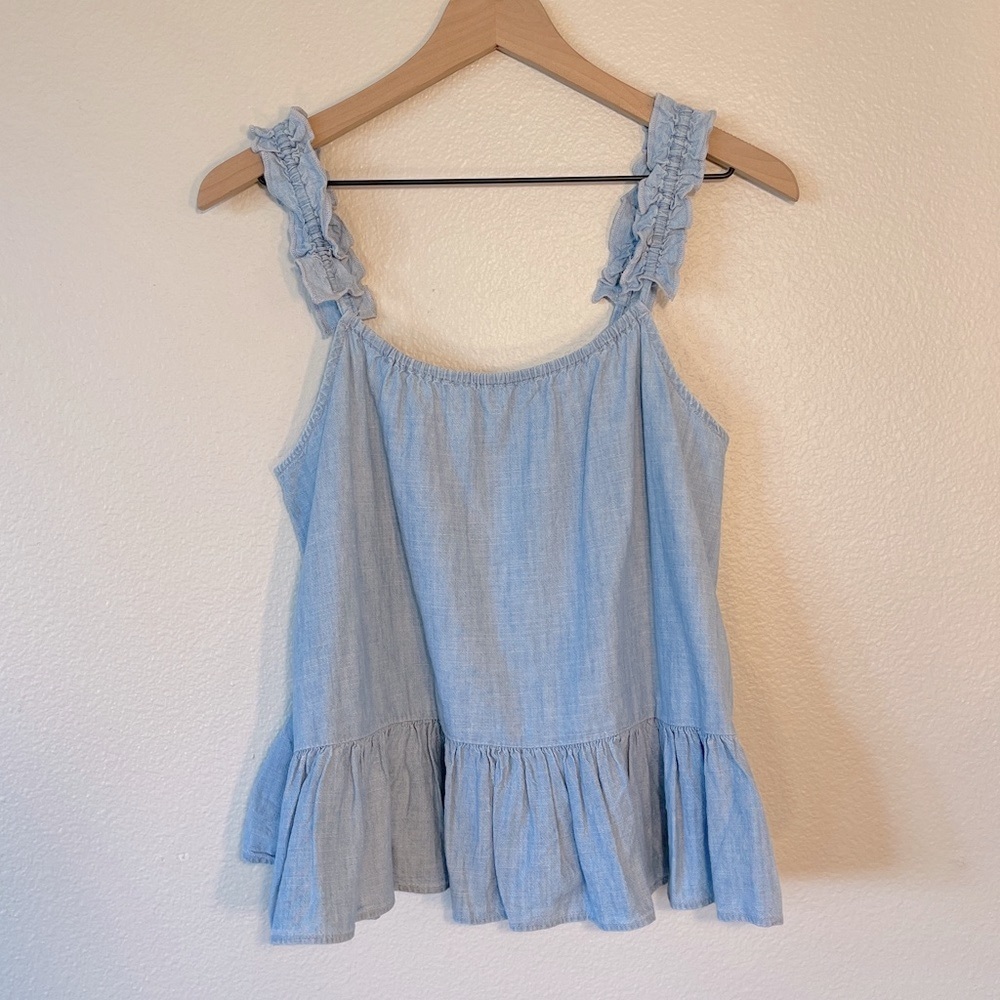 Flutter Edge Blue Madewell Top (Size 4)